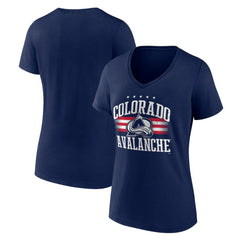 Colorado Avalanche Women's Americana Team V-Neck T-Shirt - Navy - NHL 201291103