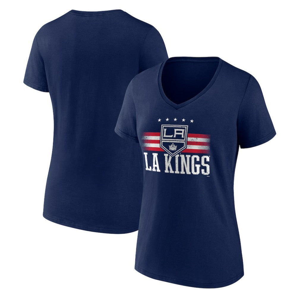 Los Angeles Kings Women's Americana Team V-Neck T-Shirt - Navy - NHL 201291150