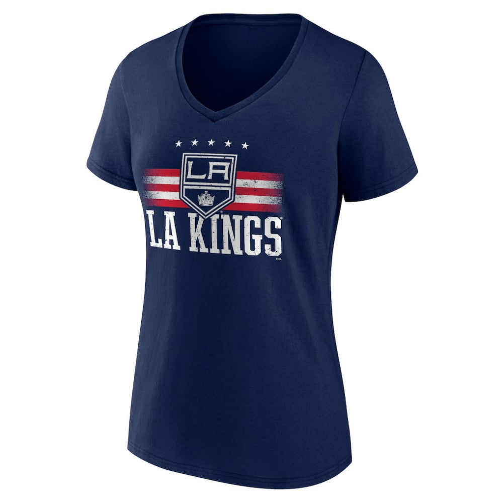 Los Angeles Kings Women's Americana Team V-Neck T-Shirt - Navy - NHL 201291150
