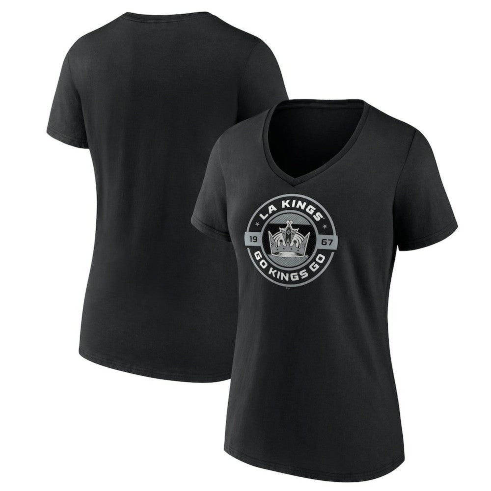 Los Angeles Kings Women's Native V-Neck T-Shirt - Black - NHL 201291155