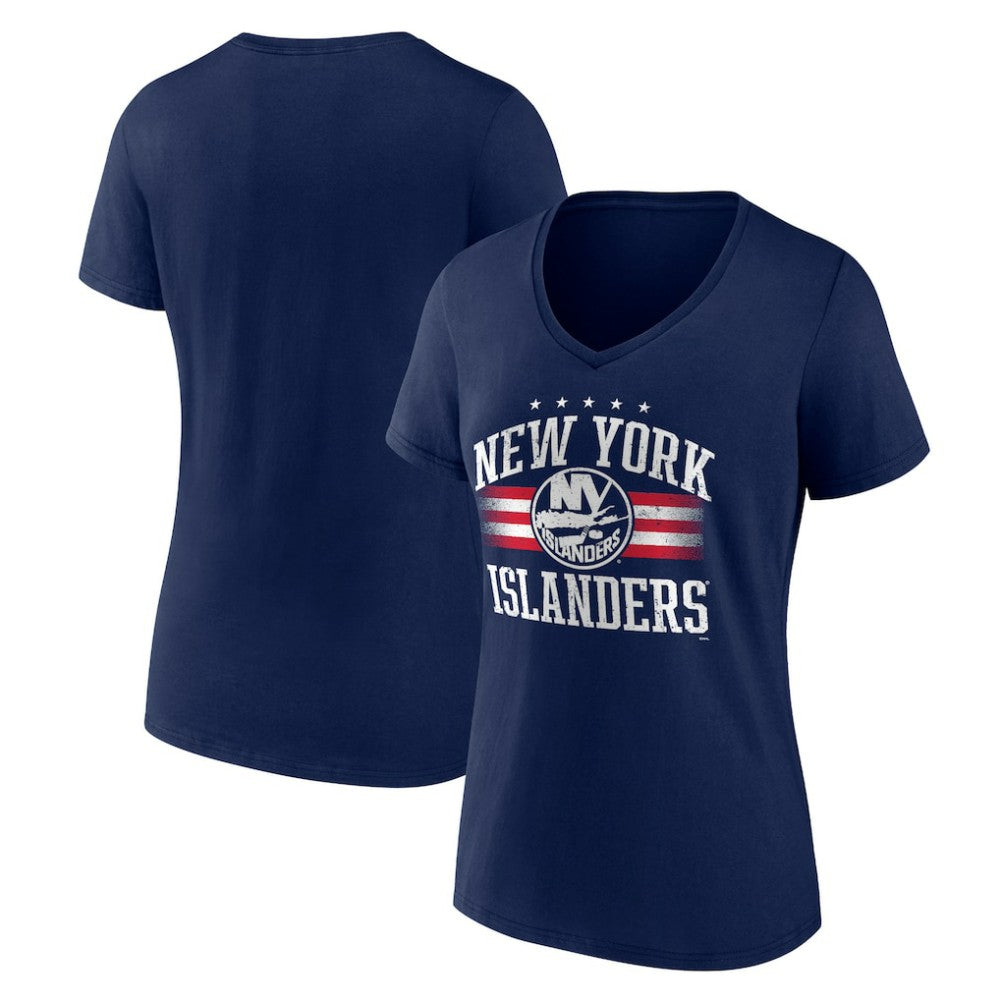 New York Islanders Women's Americana Team V-Neck T-Shirt - Navy - NHL 201291206