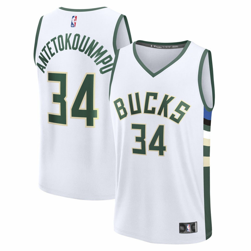 Giannis Antetokounmpo Milwaukee Bucks Fast Break Replica Player Jersey Association Edition White | Fanatics online