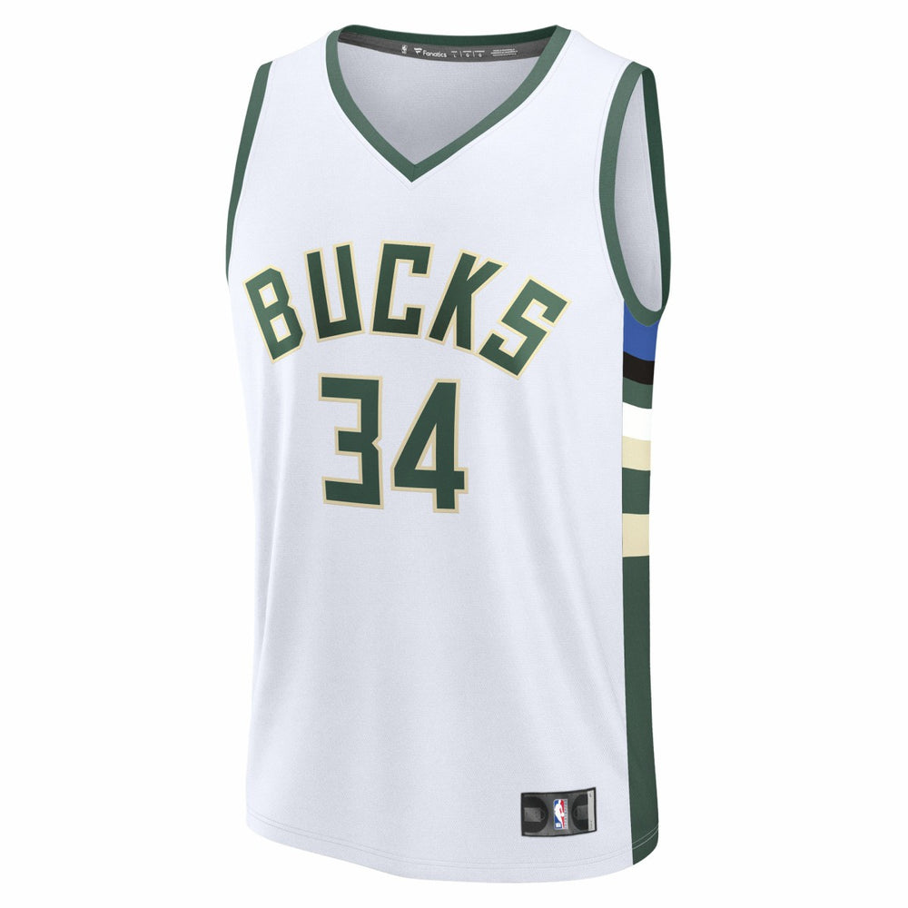 Giannis Antetokounmpo Milwaukee Bucks Fast Break Replica Player Jersey Association Edition White | Fanatics online
