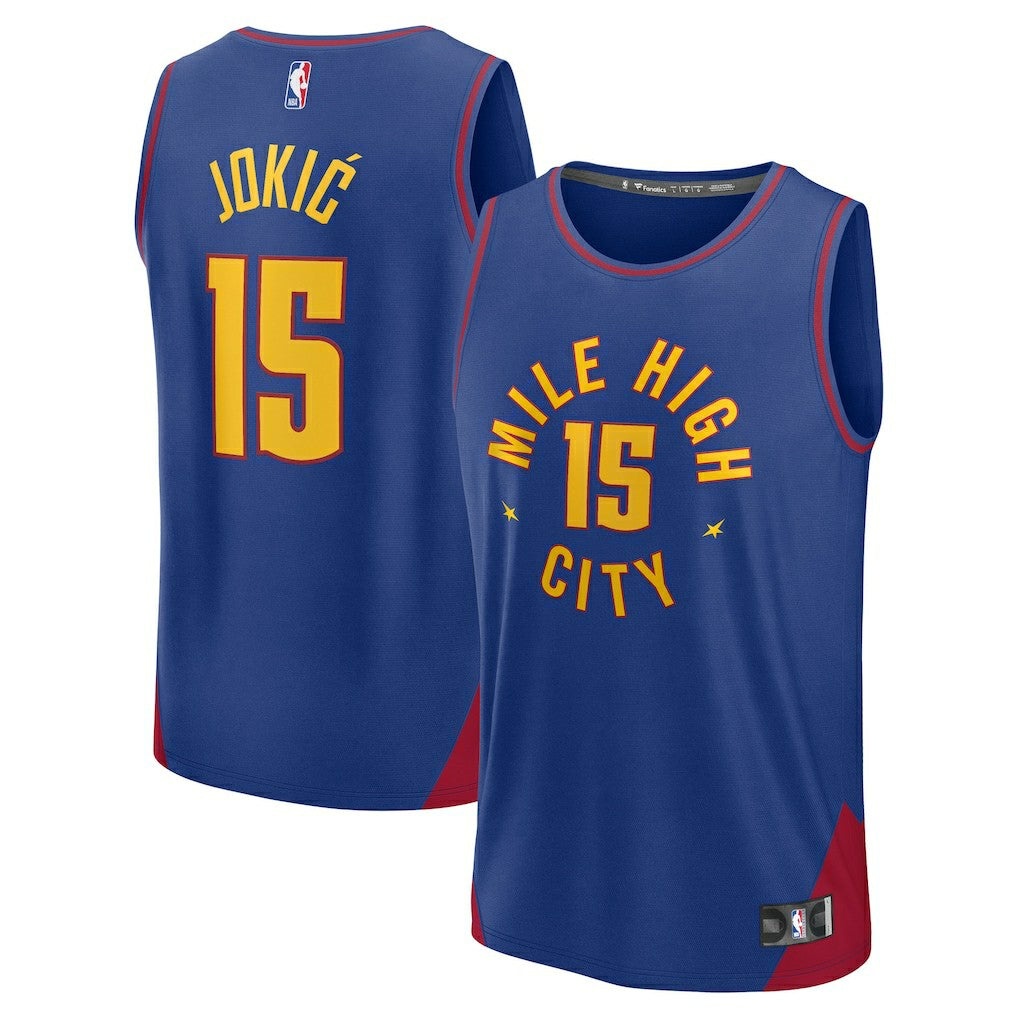 Nikola Jokic Denver Nuggets Fast Break Replica Player Jersey for sale Statement Editi- Blue | Fanatics for sale