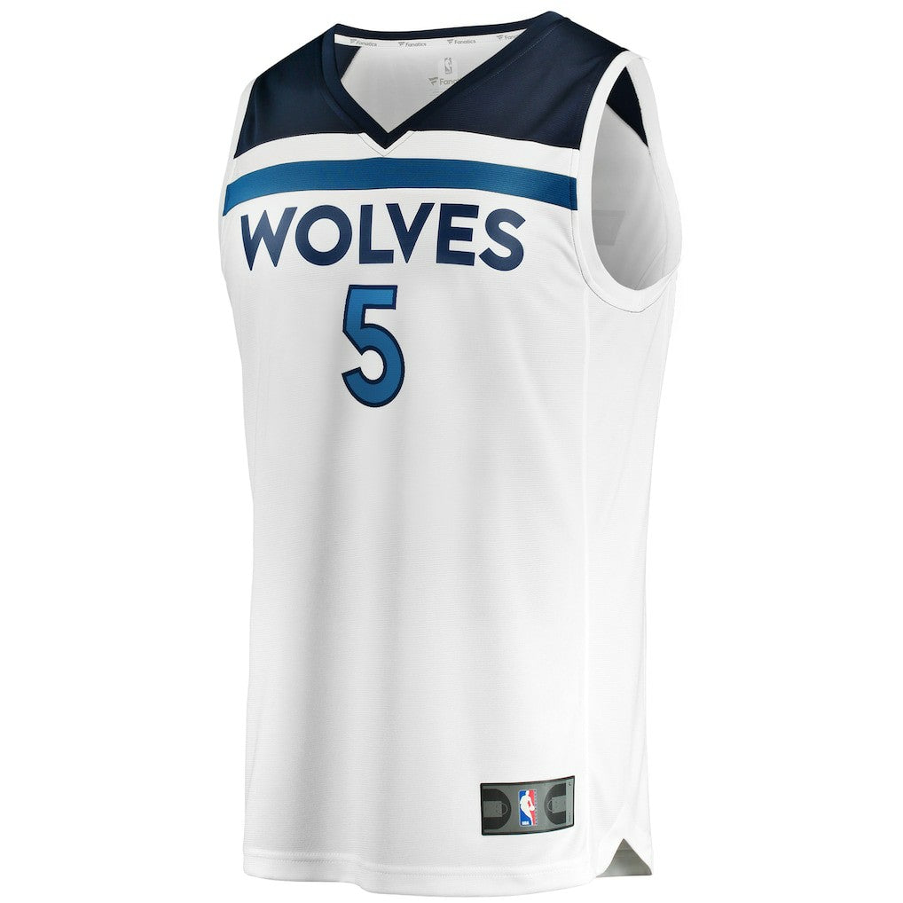 Anthony Edwards Minnesota Timberwolves Fast Break Replica Player Jersey Association Edition White | Fanatics US