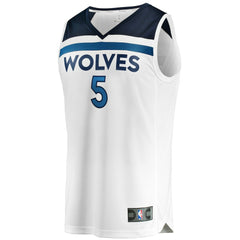 Anthony Edwards Minnesota Timberwolves Fast Break Replica Player Jersey Association Edition White | Fanatics US