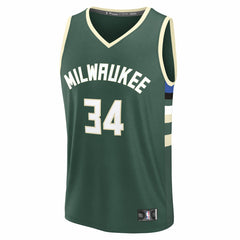 Giannis Antetokounmpo Milwaukee Bucks Youth Fast Break Replica Player Jersey Icon Edition Hunter Green | Fanatics Near Me