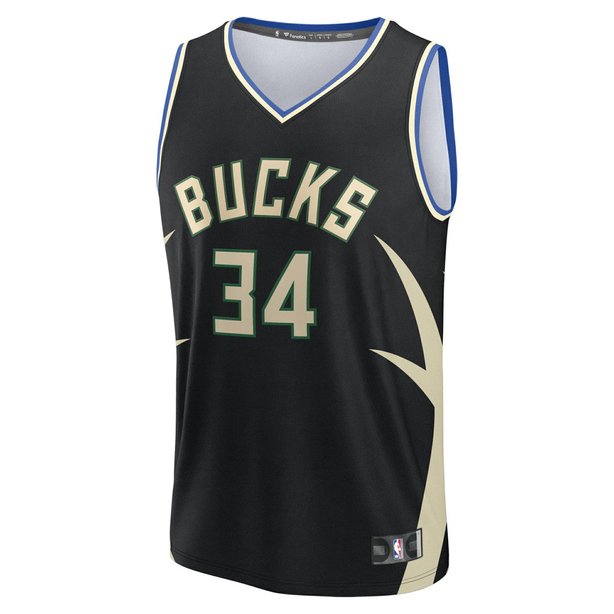 Giannis Antetokounmpo Milwaukee Bucks Youth Fast Break Replica Player Jersey Statement Edition Black | Fanatics US