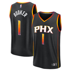 Devin Booker Phoenix Suns Youth Fast Break Replica Player Jersey Statement Edition Black | Fanatics