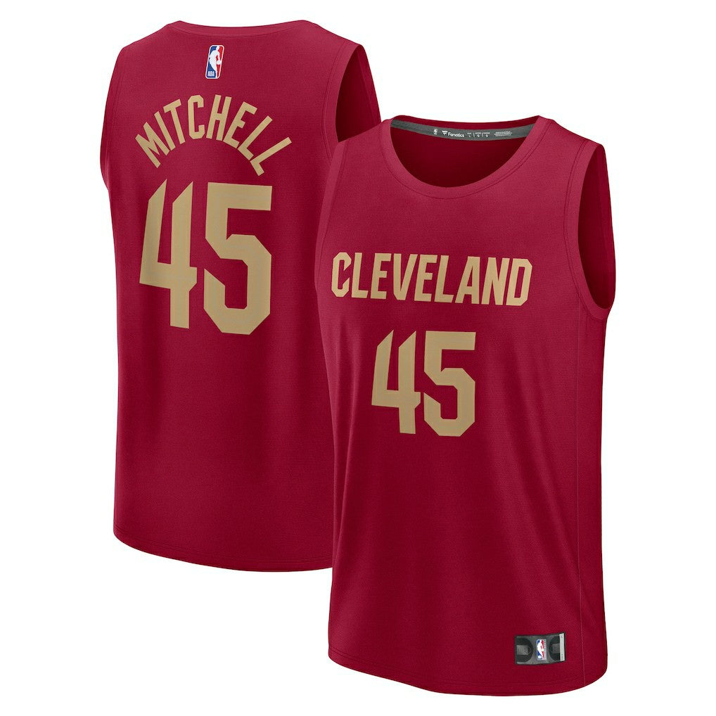 Donovan Mitchell Cleveland Cavaliers Youth Fast Break Replica Player Jersey for sale Icon Editi- Wine | Fanatics discount