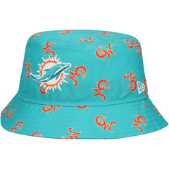 Miami Dolphins New Era City Originals Bucket Hat Aqua