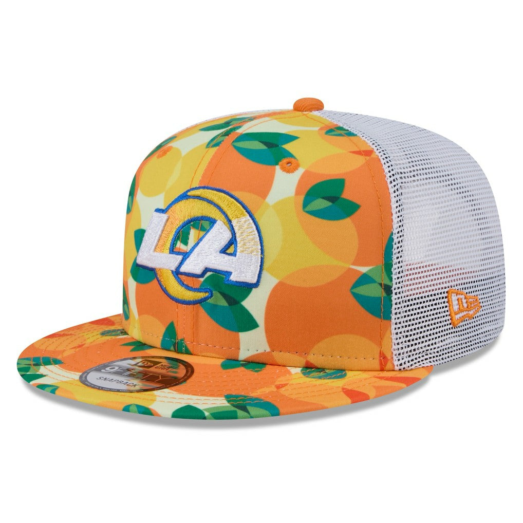 Los Angeles Rams New Era Citrus 9FIFTY Trucker Snapback Hat Orange