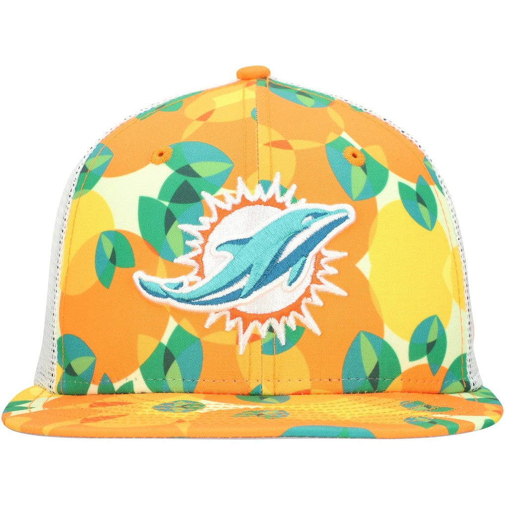 Miami Dolphins New Era Citrus 9FIFTY Trucker Snapback Hat Orange