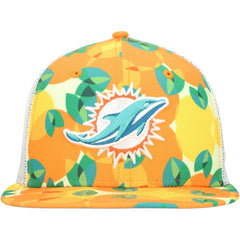 Miami Dolphins New Era Citrus 9FIFTY Trucker Snapback Hat Orange