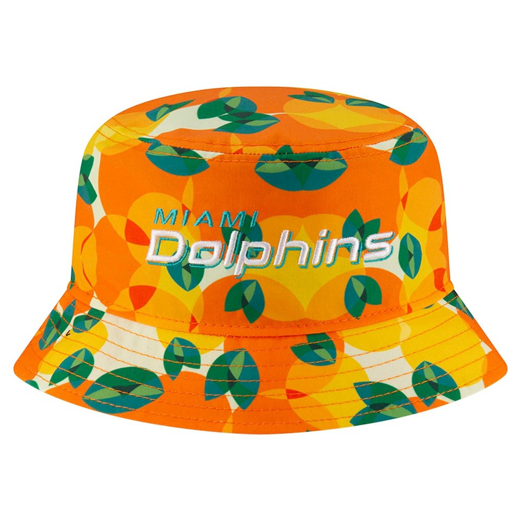 Miami Dolphins New Era Citrus Bucket Hat Orange