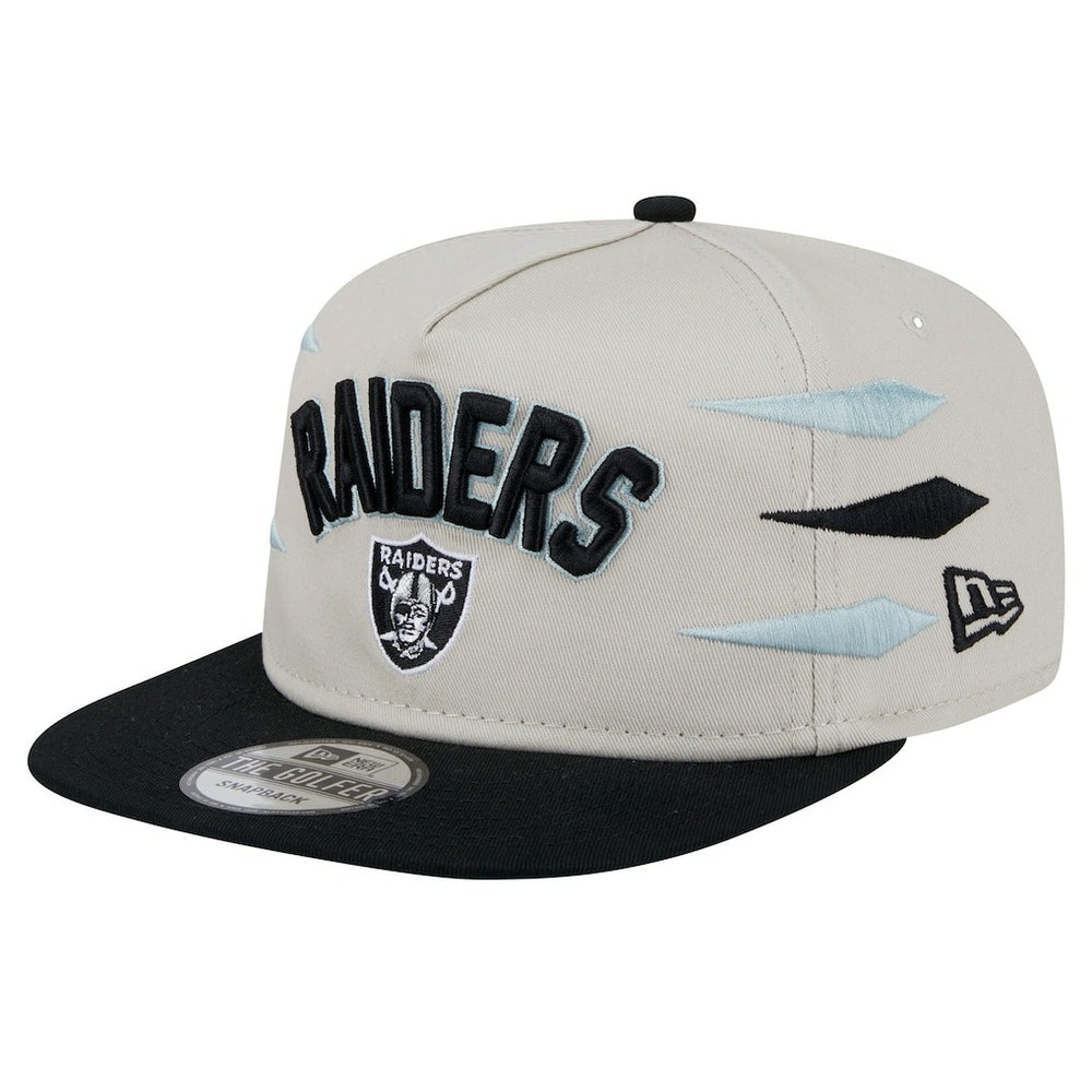 Las Vegas Raiders New Era Athletic Golfer Snapback Hat Stone/Black
