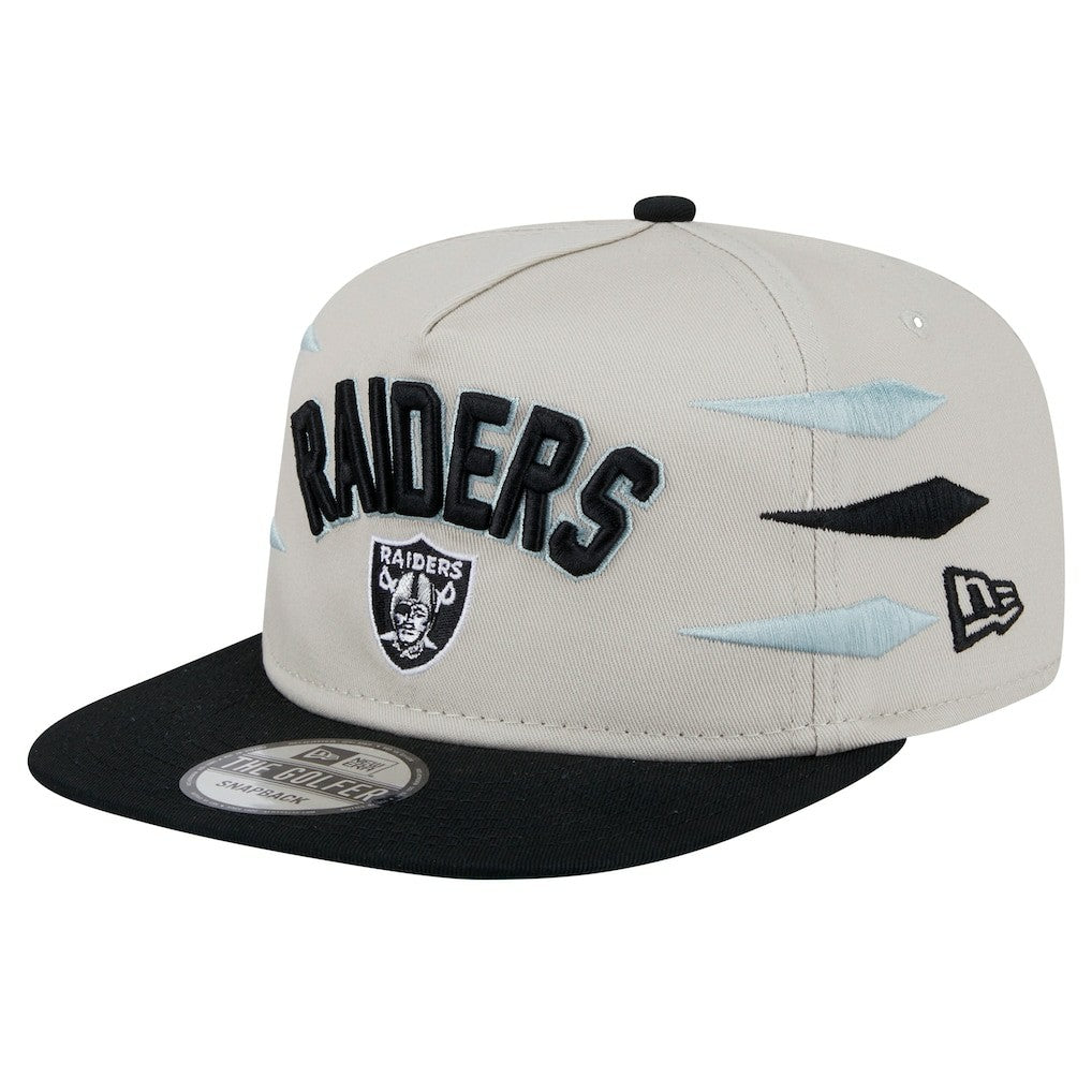 Las Vegas Raiders New Era Athletic Golfer Snapback Hat Stone/Black