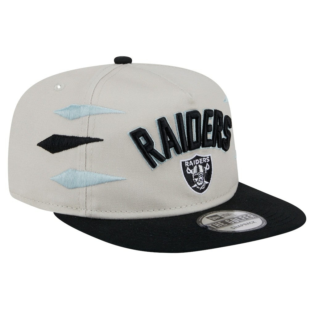 Las Vegas Raiders New Era Athletic Golfer Snapback Hat Stone/Black