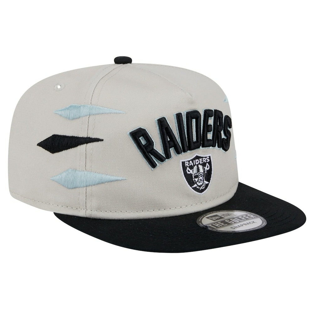Las Vegas Raiders New Era Athletic Golfer Snapback Hat Stone/Black