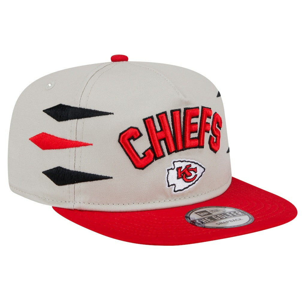 Kansas City Chiefs New Era Athletic Golfer Snapback Hat Stone/Red