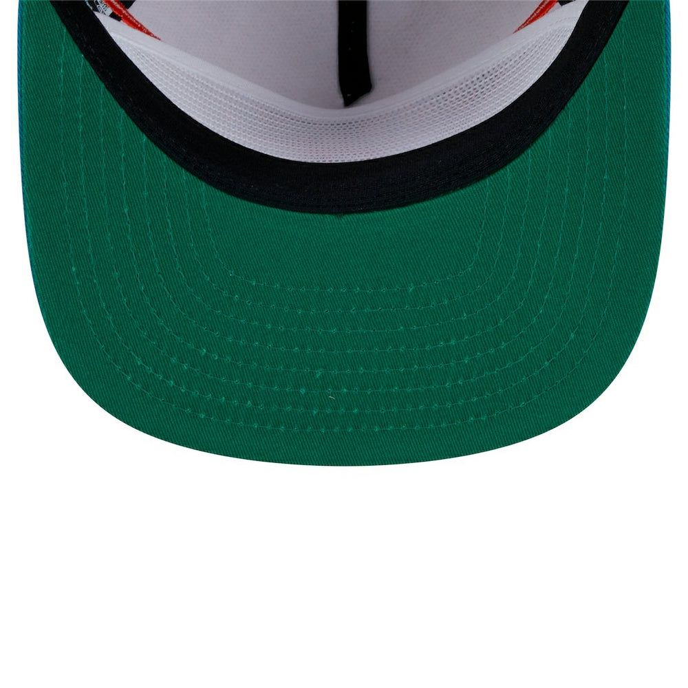 Miami Dolphins New Era Athletic Golfer Snapback Hat Stone/Aqua