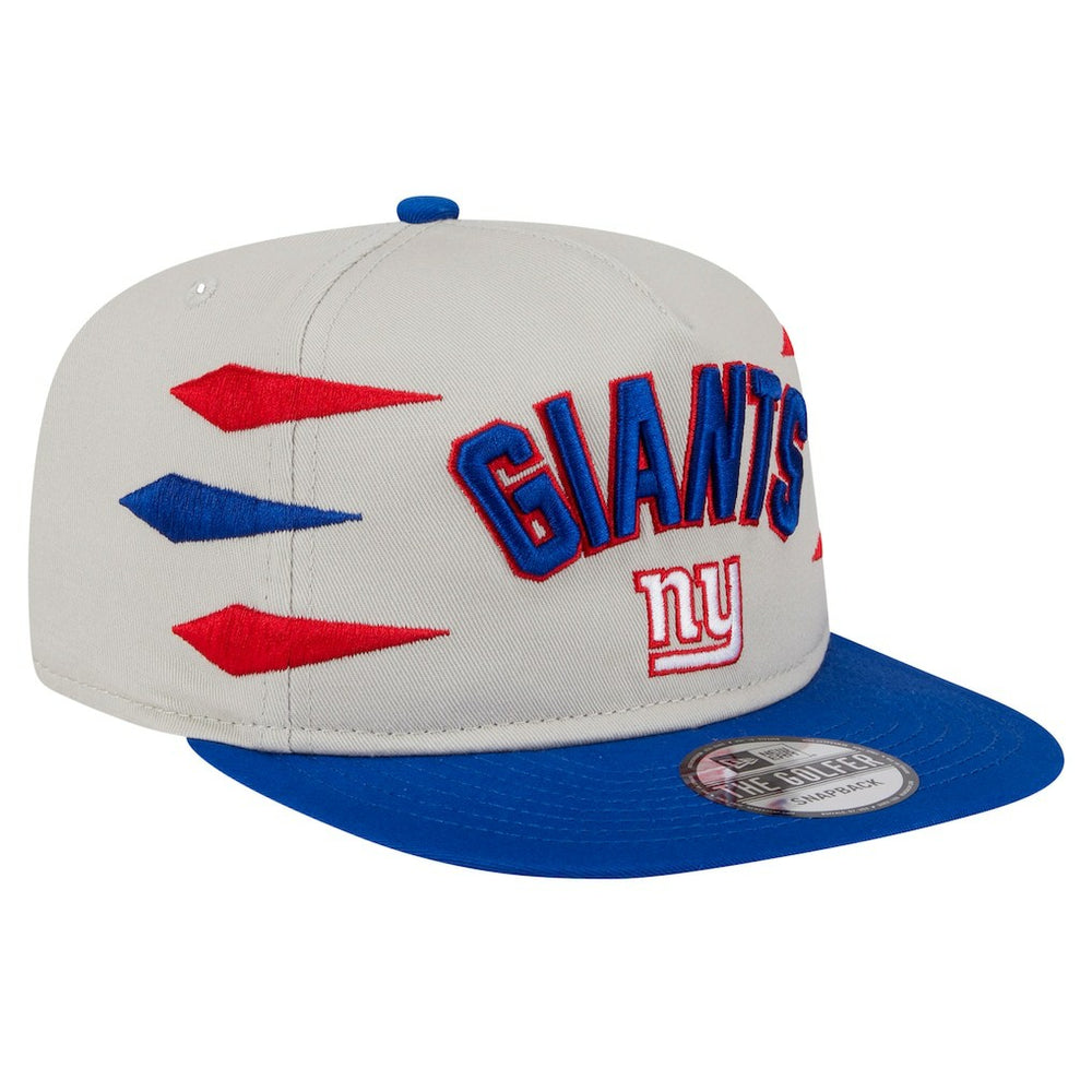 New York Giants New Era Athletic Golfer Snapback Hat Stone/Royal