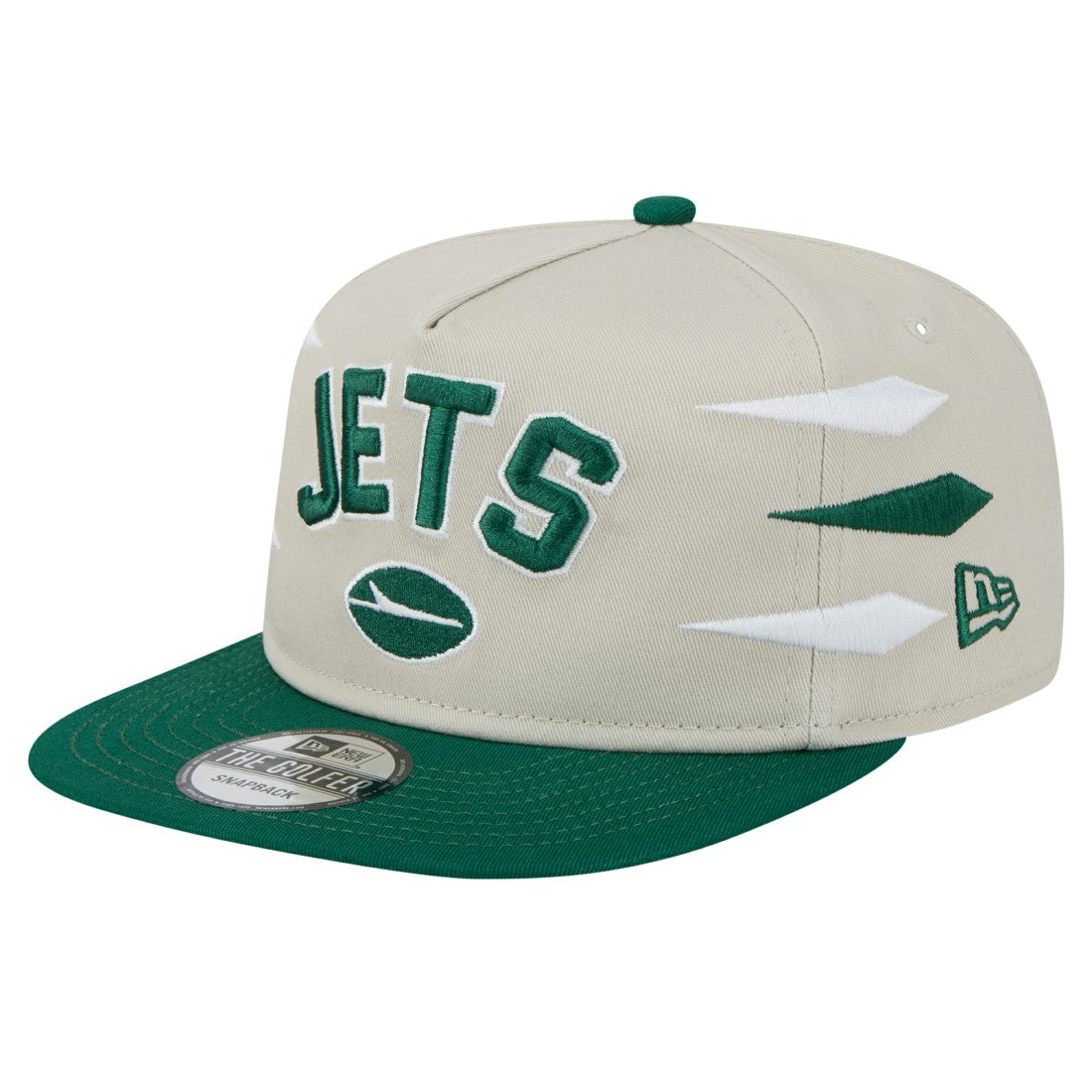 New York Jets New Era Athletic Golfer Snapback Hat Stone/Green