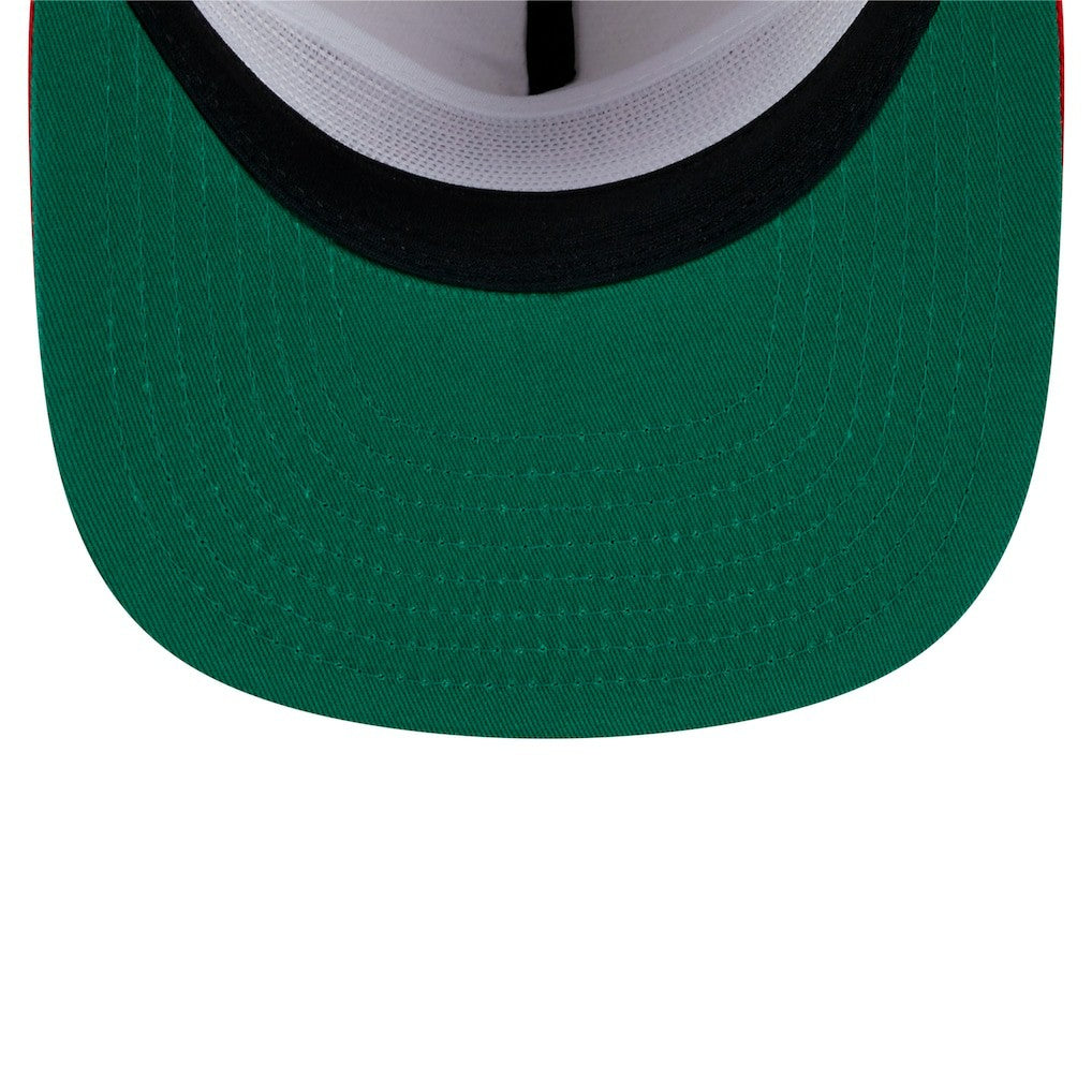 San Francisco 49ers New Era Athletic Golfer Snapback Hat Stone/Scarlet