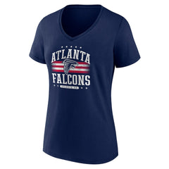 Atlanta Falcons Women's Americana Team V-Neck T-Shirt Navy