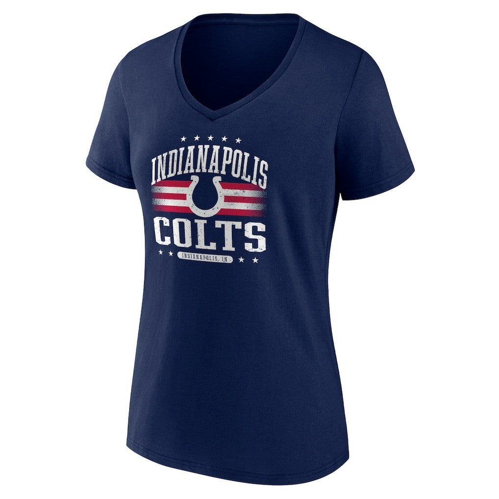 Indianapolis Colts Women's Americana Team V-Neck T-Shirt Navy