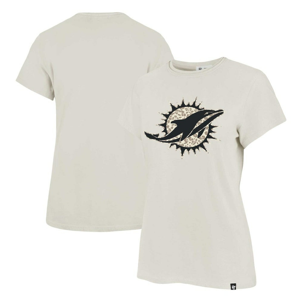 47 brand Miami Dolphins '47 Women's Panthera Frankie T-Shirt Cream