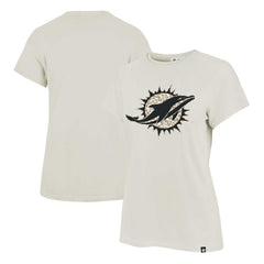 47 brand Miami Dolphins '47 Women's Panthera Frankie T-Shirt Cream