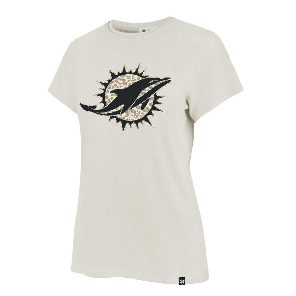 47 brand Miami Dolphins '47 Women's Panthera Frankie T-Shirt Cream