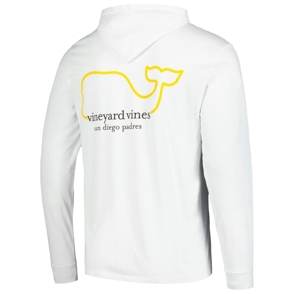 San Diego Padres Vineyard Vines Long Sleeve Hoodie T-Shirt - White - MLB Online