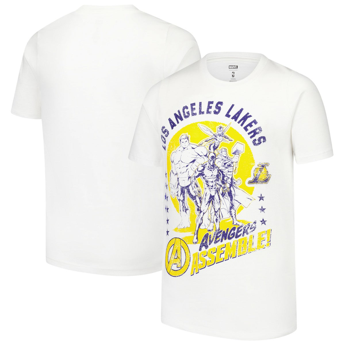 Los Angeles Lakers Youth NBA x Marvel Avengers Squad T-Shirt White