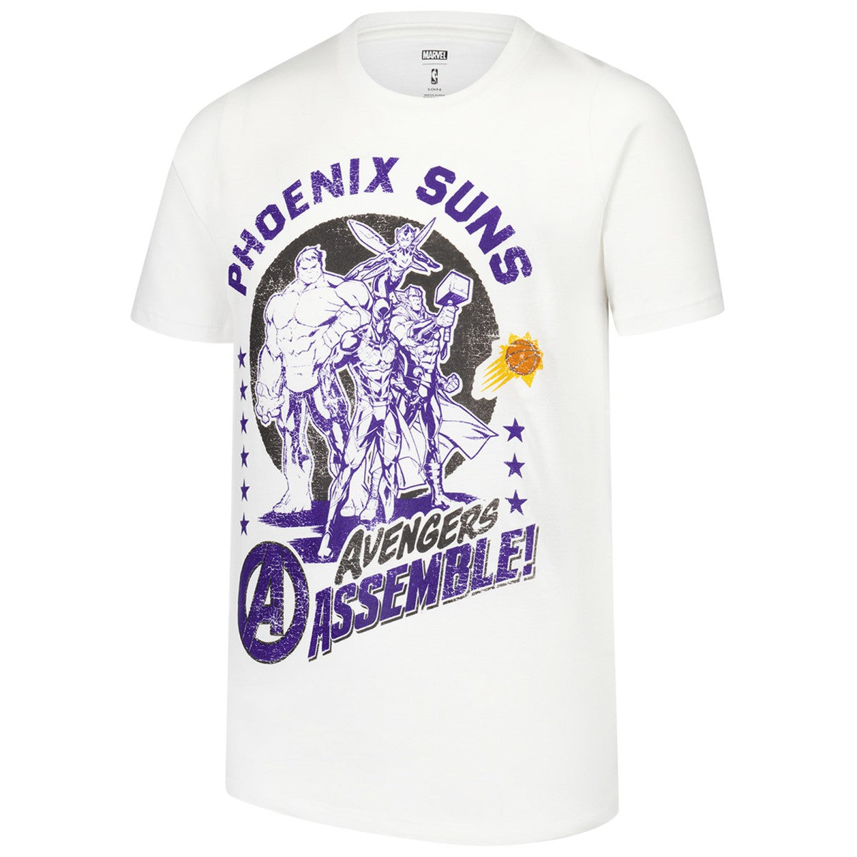 Phoenix Suns Youth NBA x Marvel Avengers Squad T-Shirt White