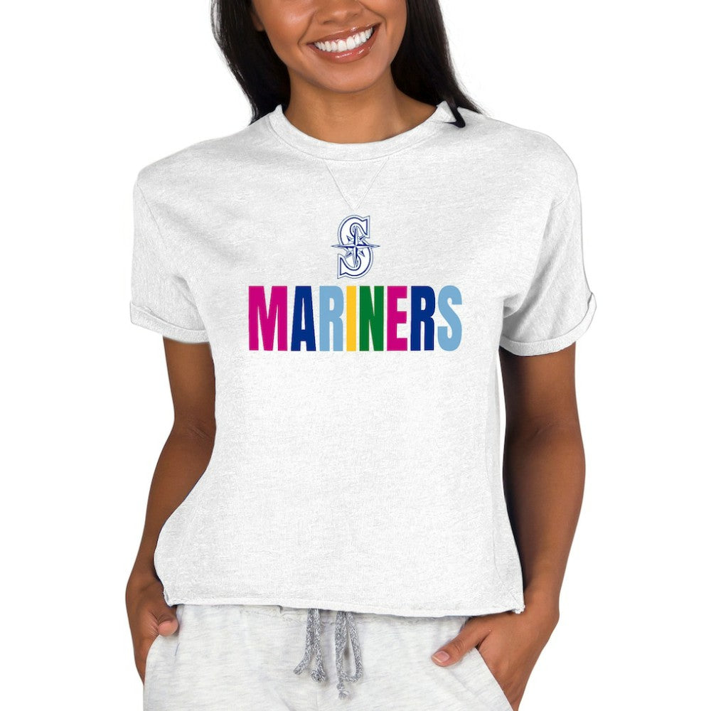 Seattle Mariners Concepts Sport Women's Mainstream Terry Sweatshirt - Oatmeal - MLB Online