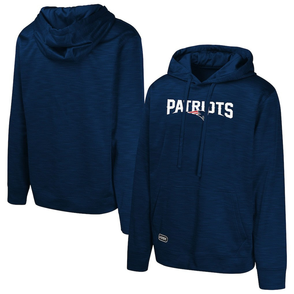 New England Patriots Streak Fleece Pullover Hoodie Navy