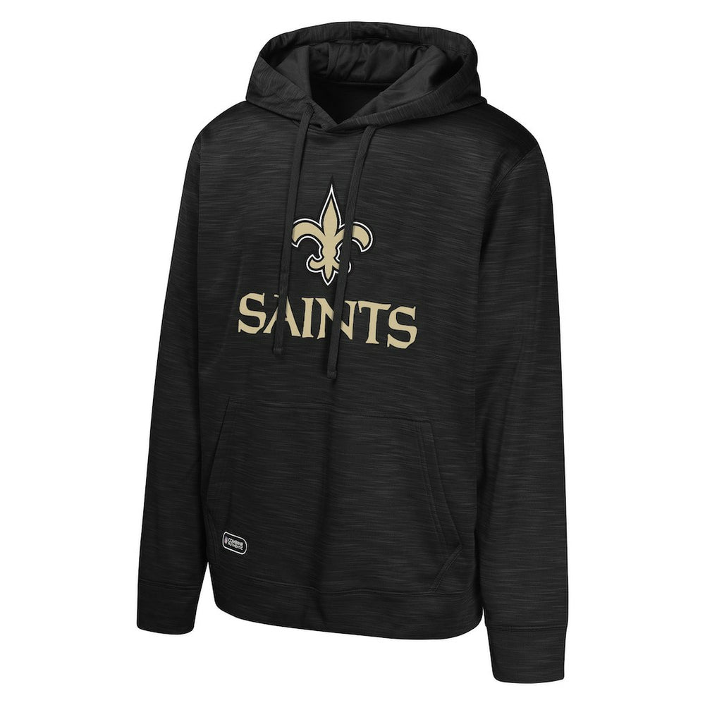 New Orleans Saints Streak Fleece Pullover Hoodie Black