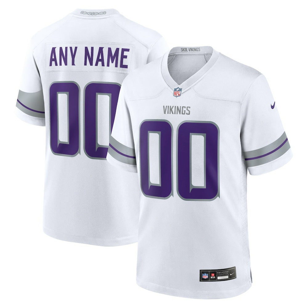 Nike Minnesota Vikings Alternate Custom Game Jersey White