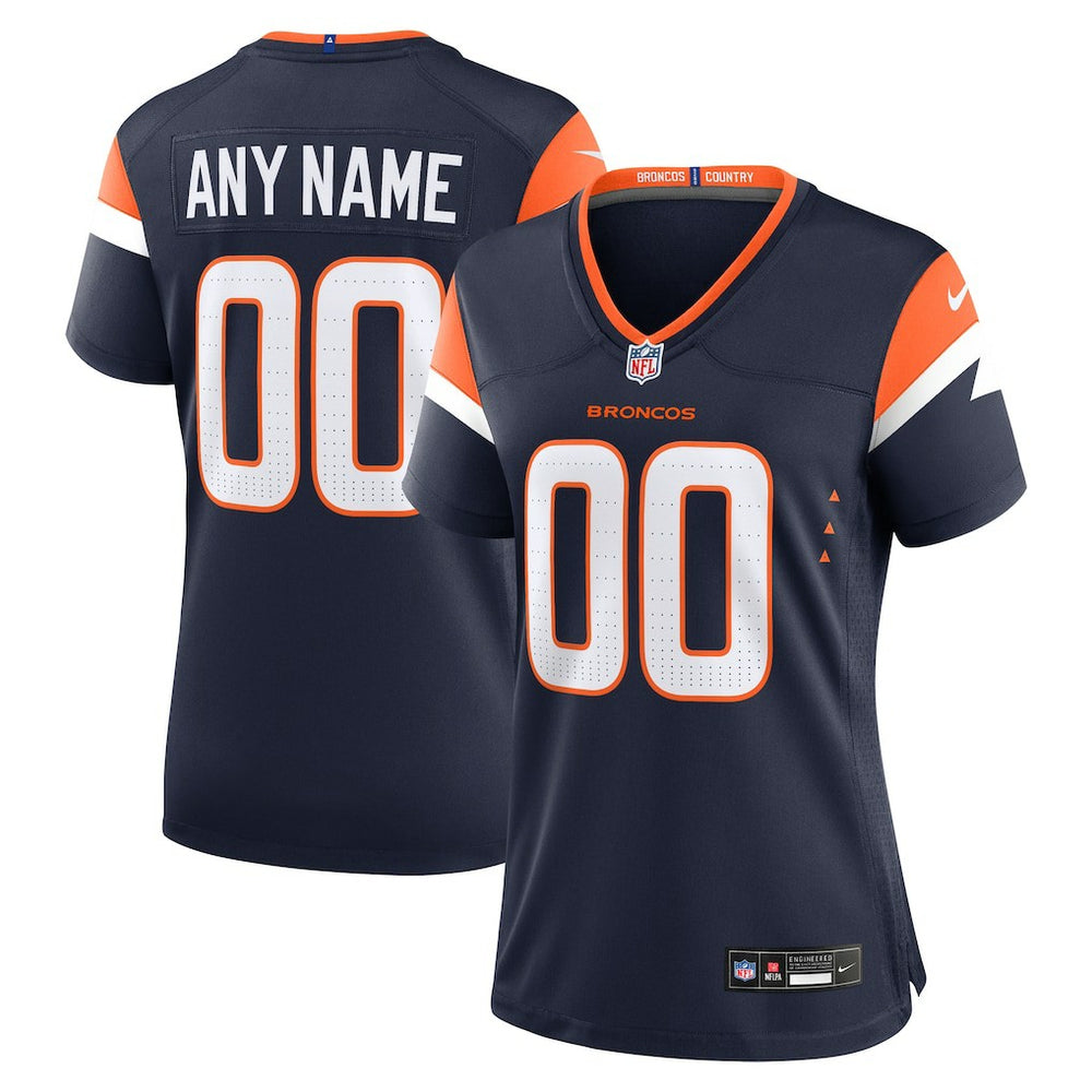 Nike Denver Broncos Women's Alternate Mile High Collection Custom Game Jersey Navy