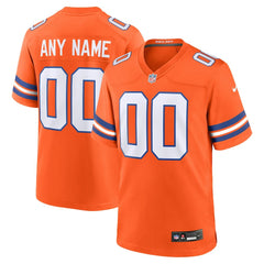 Nike Denver Broncos Mile High Collection 1977 Throwback Custom Game Jersey Orange