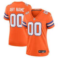 Nike Denver Broncos Women's Mile High Collection 1977 Throwback Custom Game Jersey Orange