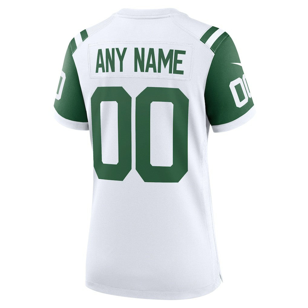 Nike New York Jets Women's Classic Alternate Custom Replica Jersey White