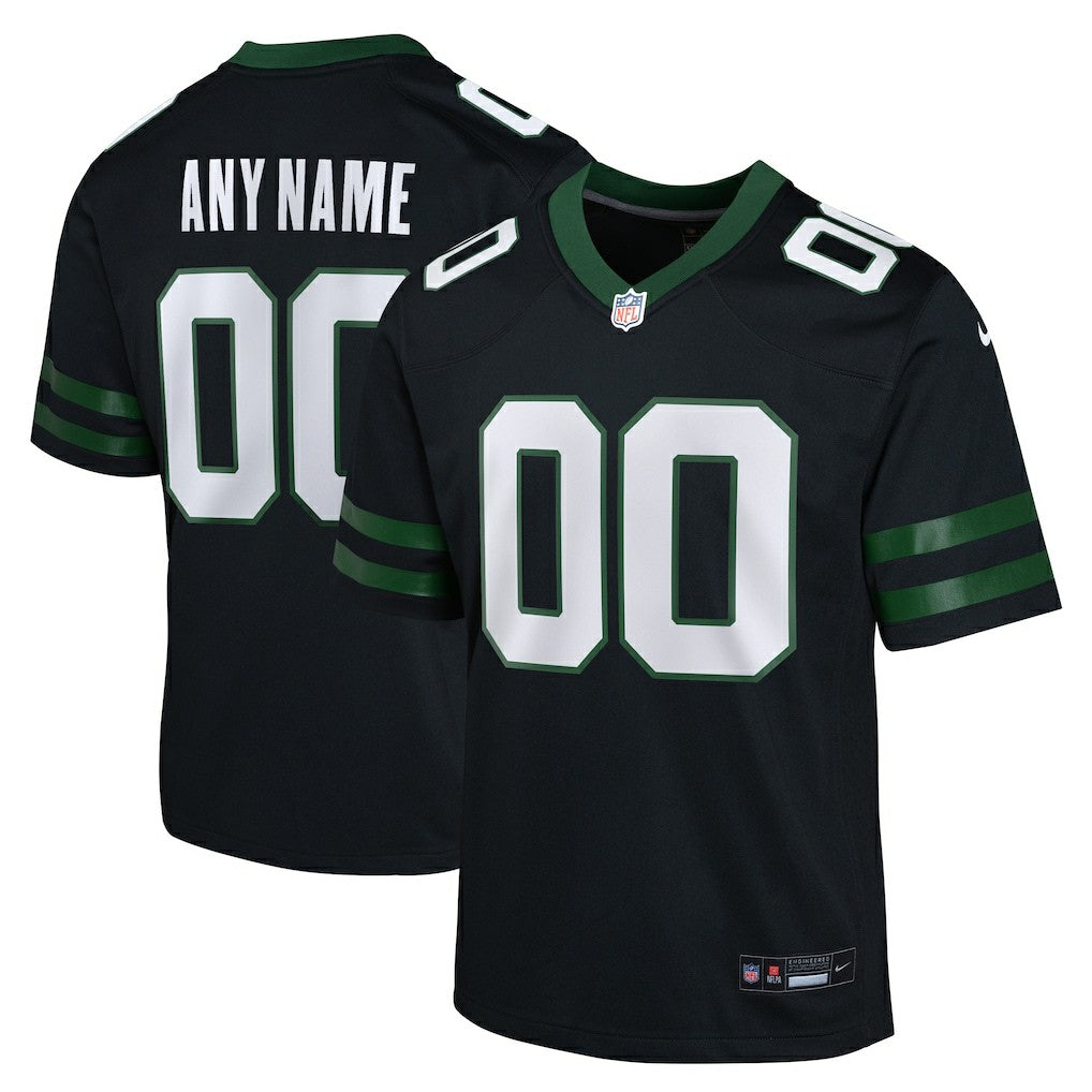 Nike New York Jets Youth Alternate Custom Game Jersey Black