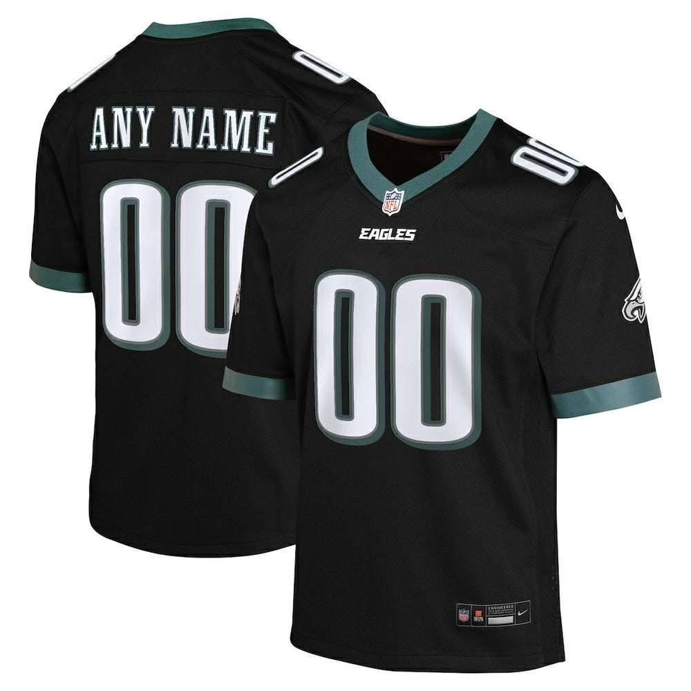 Nike Philadelphia Eagles Youth Alternate Custom Game Jersey Black
