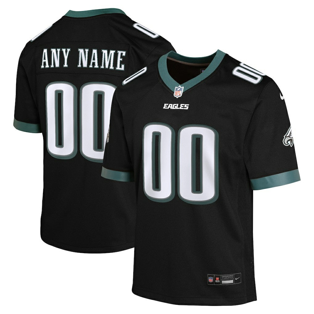 Nike Philadelphia Eagles Youth Alternate Custom Game Jersey Black