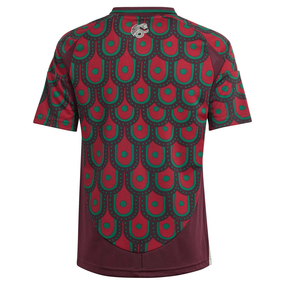Mexico National Team Youth 2024 Home Replica Jersey Burgundy - Adidas cheap