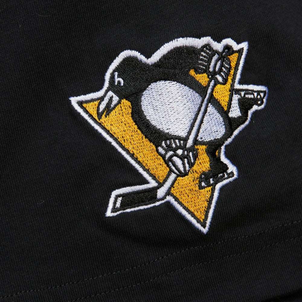 Mario Lemieux Pittsburgh Penguins Mitchell & Ness Premium Nickname Vintage Logo T-Shirt - Black - NHL 201297204