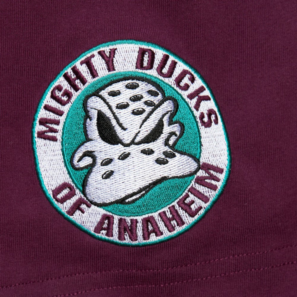 Teemu Selanne Anaheim Ducks Mitchell & Ness Premium Nickname Vintage Logo T-Shirt - Purple - NHL 201297205